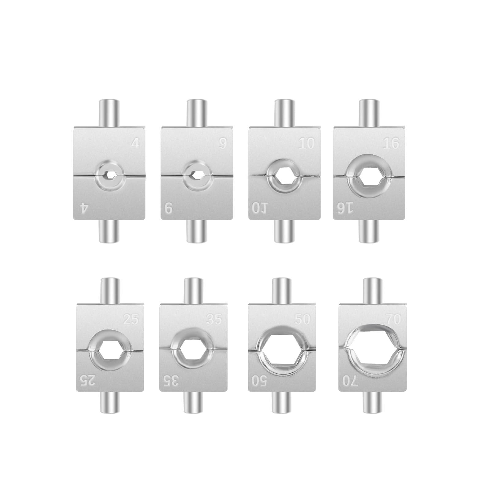 Pinza crimpatrice idraulica 4-70 mm² Pinza per capicorda idraulica per capicorda elettrici, 8 paia di matrici YQK-70