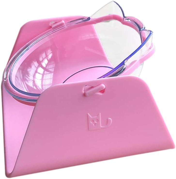 Laifug Elevated Cat Dog Food Water Bowl with 0-15° Adjustable Tilted Non-Slip Rubber Base Pet Feeder Bowl Protect Cat's Spine