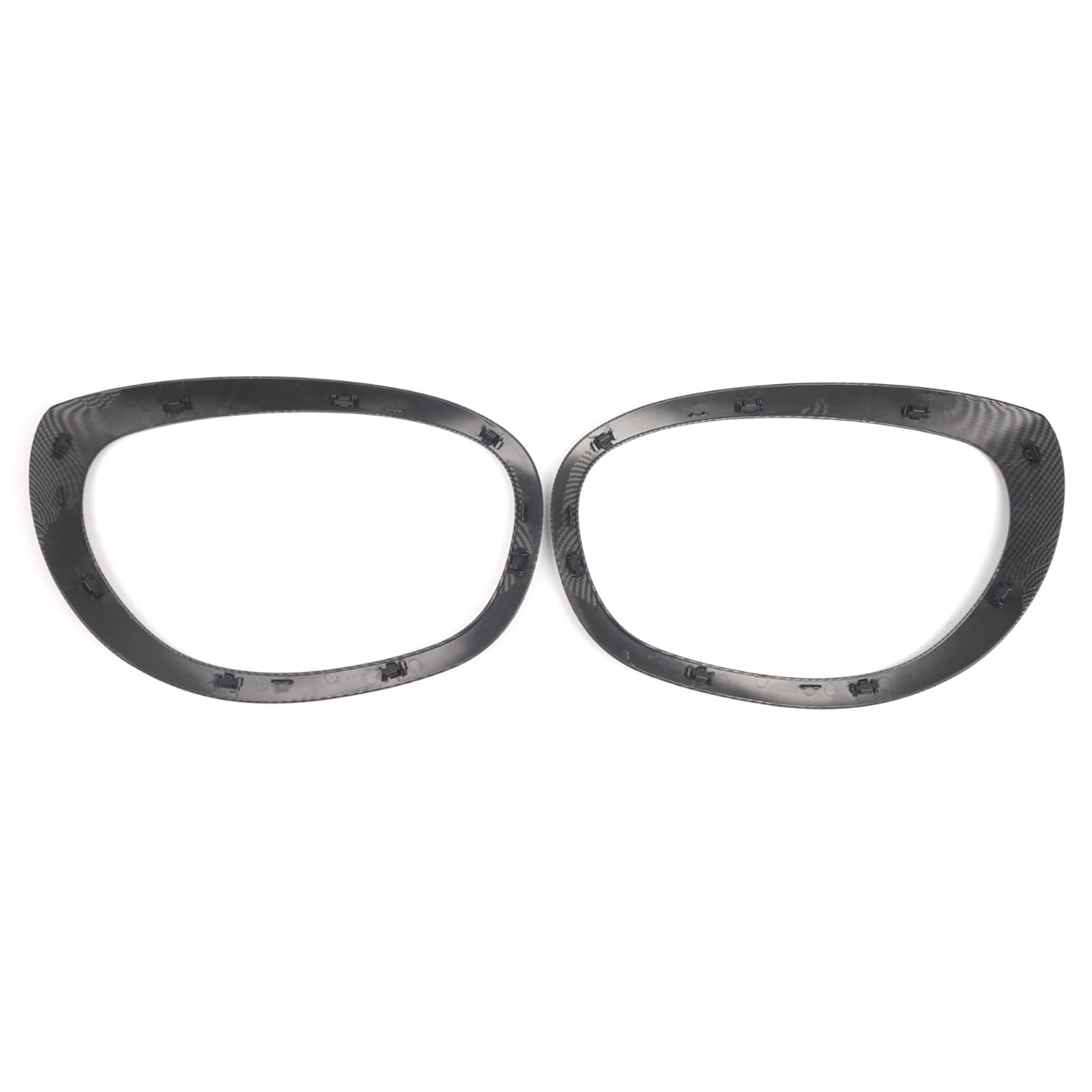 Sostituzione Faro Trim per Mini F60 F61 2017 2023 Sinistra Destra Cornice Faro Bezel Surround Cover ABS 44x28x3cm 2PC (Modello in fibra di carbonio)