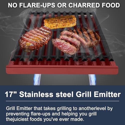 Criditpid Grill Replacement Parts for Charbroil 463242716 463257520 463242715 463276016, Cooking Grates & Grill Emitter Plates Kit for 4 Burner Charbroil Commercial Grill. by Criditpid - Image 9