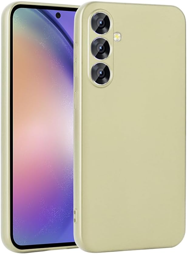 Zore Galaxy ile uyumlu S25 FE Kılıf Zore Premier Silikon Kapak Gold