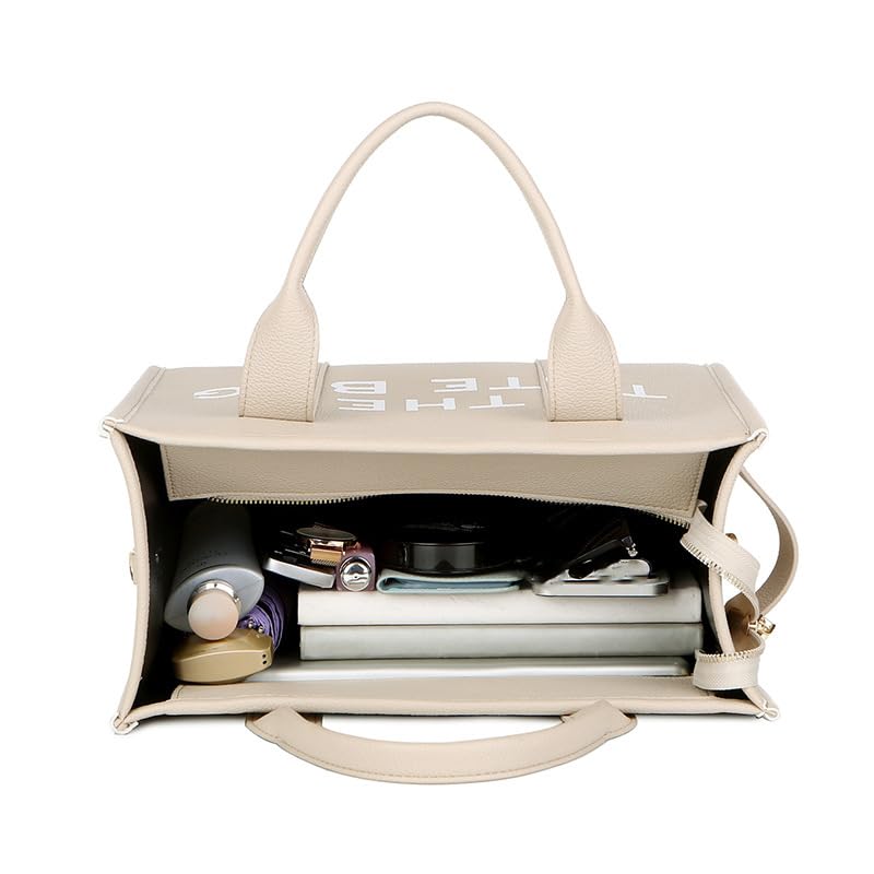 Bolso tote grande de cuero sintético para mujer miniatura 5