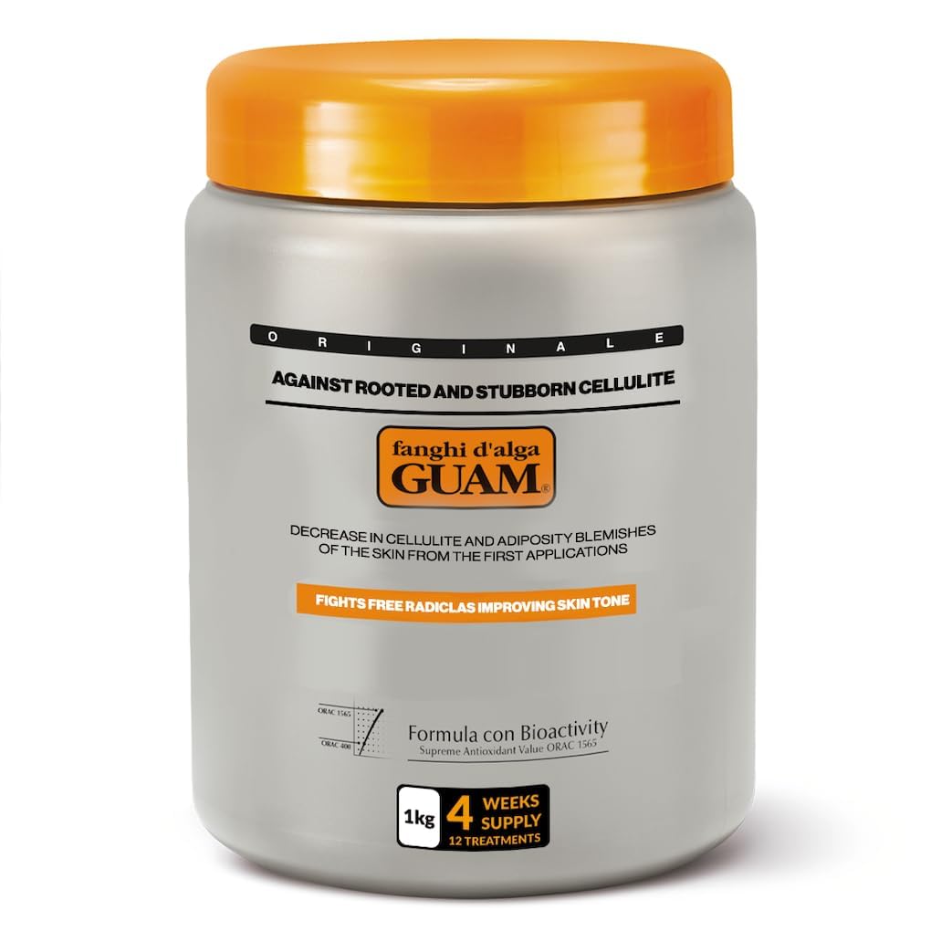 Guam, Algenfango für Hartnäckige Cellulite, gegen Cellulite und freie Radikale, Aktive Wärmewirkung auf der Haut, Made in Italy, 1 kg Packung