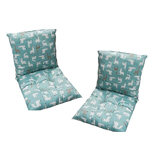 2er Set Rückenkissen für Stühle und Bänke Niedriglehner Sitzkissen mit Riemen Gartenstuhl Kissen Haus & Garten (40x80cm)
