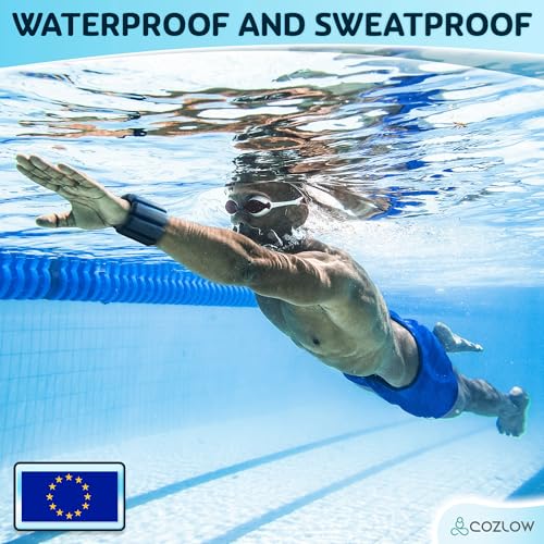 COZLOW Poids pour Chevilles et Poignets pour Hommes et Femmes (Lot de 2, 0,45 kg chacun), Bandes d'entraînement en Silicone pour Le Yoga, la Danse, la Course et la Gym – Image 5