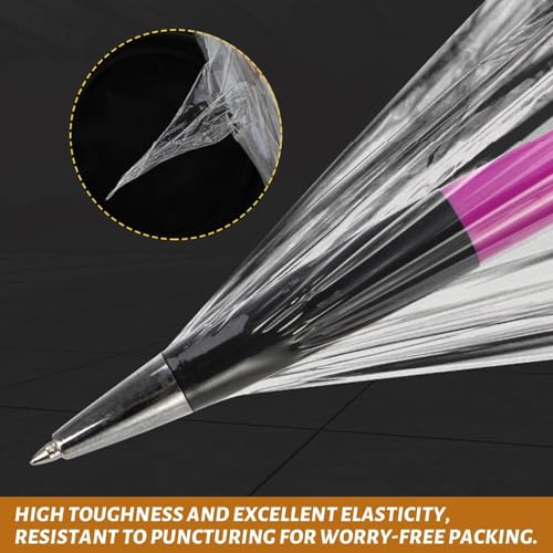 Eulihent Cellophane Wrap Clear Wrapping Cellophane Roll Unfolded Width 80CM x 30M 3 Mil Thicken Transparent Gift Wrappings for Flowers Florist Easter Basket Hampers Packing Supplies - Image 2