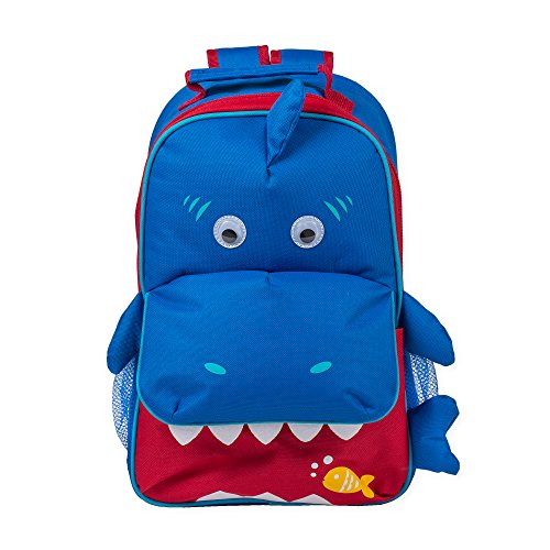 Ocean Blue Shark Dimensional Animal Shape Water Resistant Preschool Backpack