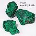 Apengshi Natural Malachite Crystal Stone 0.22-0.33lb Raw Malachite Stone Irregular Rough Malachite Mineral Specimen Original Shape Healing Crystal Gem Worry Relief Stress with Gift Box