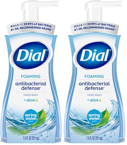 Image of Dial Antibacterial Foaming Hand Wash, Spring Water, 7.5 fl oz (Pack of 2)