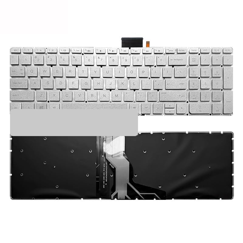 Clavier rétroéclairé HP 15-AU argent pour étudier et travailler le soir