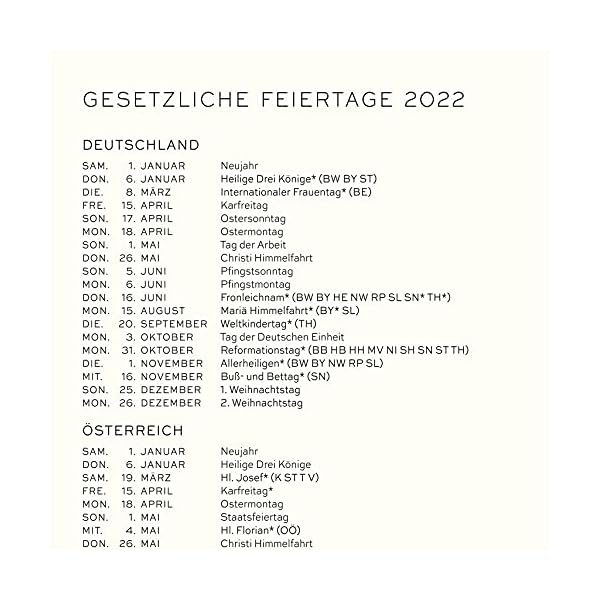 LEUCHTTURM1917 363586 Wochenkalender 2022 Hardcover Medium (A5), 12 Monate, Port Red, Deutsch – Bild 3
