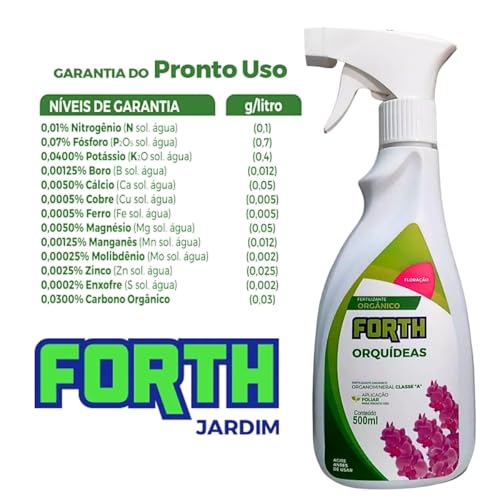 Kit Fertilizantes Forth Orquídeas Manutenção e Floração 500ml Pronto Uso