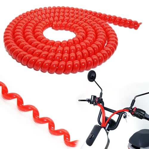 3.28ft – 1/4 inch Motorcycle TPU Wire Loom,Bicycles Flexible Cable