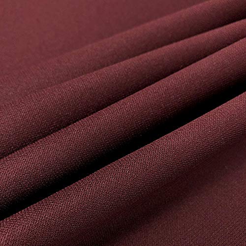 Scuba Double Knit Stretch Polyester (58/60 Inch) Fabric by The Yard - for Sewing Apparel, Accessories, & Décor - Wine (1 Yard)