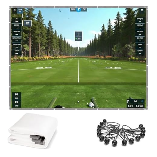 Golf Simulator Impact Screen, Triple Layer Design Launch Monitor Screen for Home & Garage Training, Easy Install Golf Projector Hitting Net for Indoor Practice (10' x 10' (120" x 120"))