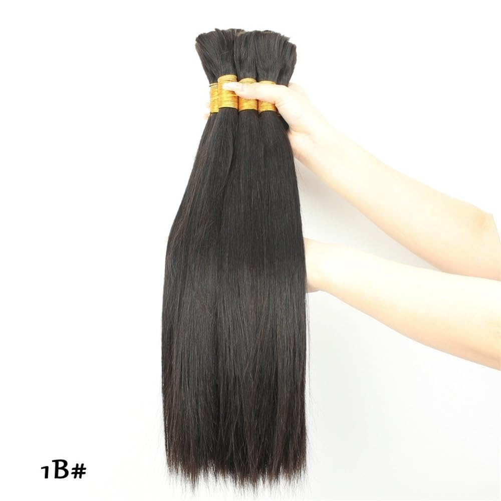 Splatanie włosów Włosy w hurtowych ilościach do zaplatania prostych brazylijskich włosów Remy Boho warkocze włosy w hurtowych ilościach bez osnowy Kobieta(28 Inch)