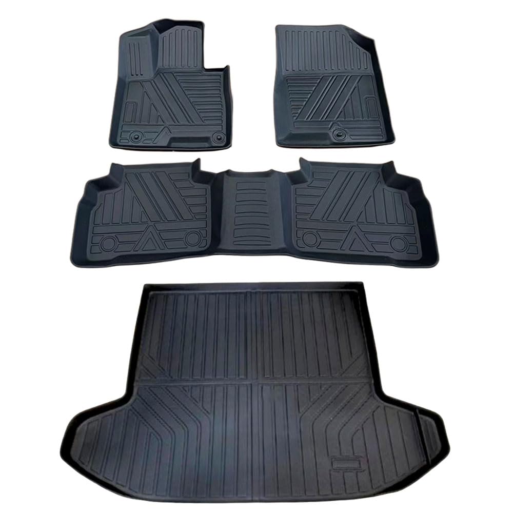 Floor Mats & Cargo Liners for 2023 2024 Kia Sportage Hybrid, 3 Row TPE Rubber Waterproof All Weather Automotive Floor Mats Compatible with Kia Sportage Hybrid Car Accessories