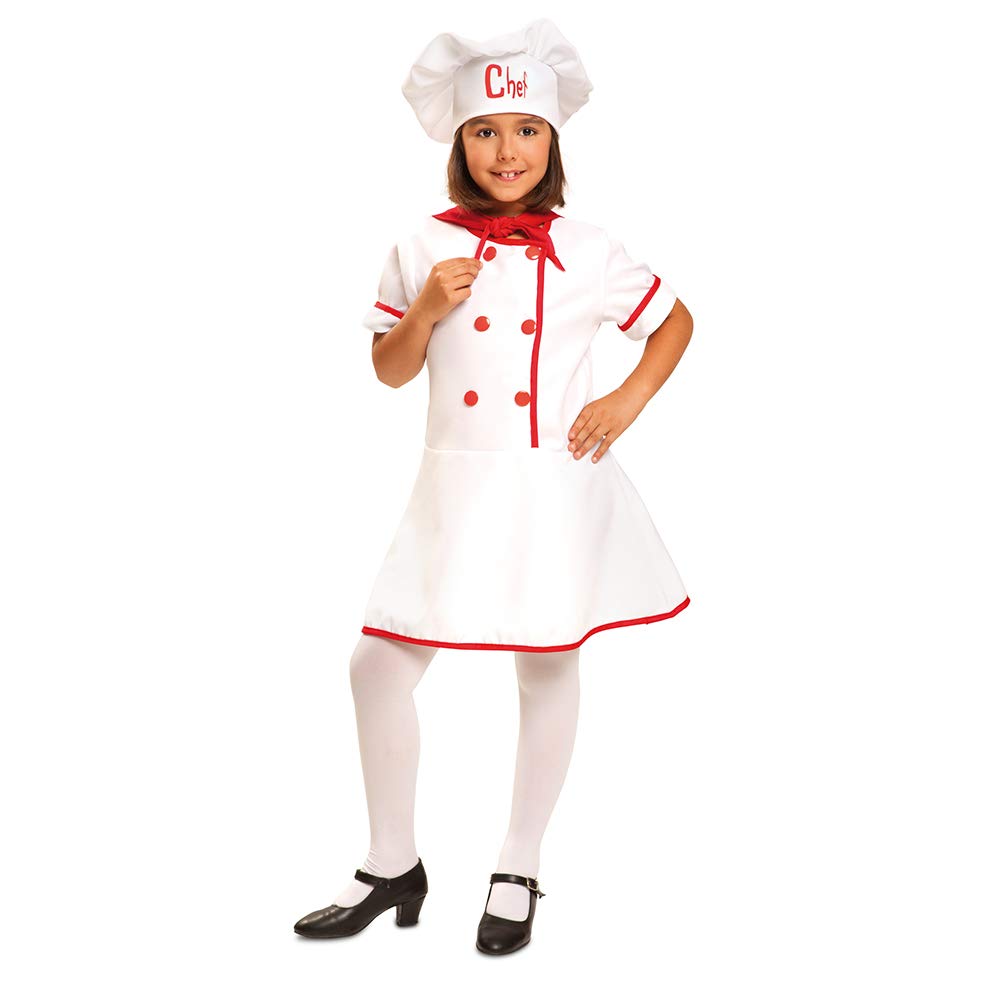 Dress Up America Deluxe Girl Chef Costume - Product Comes Complete with: Dress, Scarf and hat (Medium)
