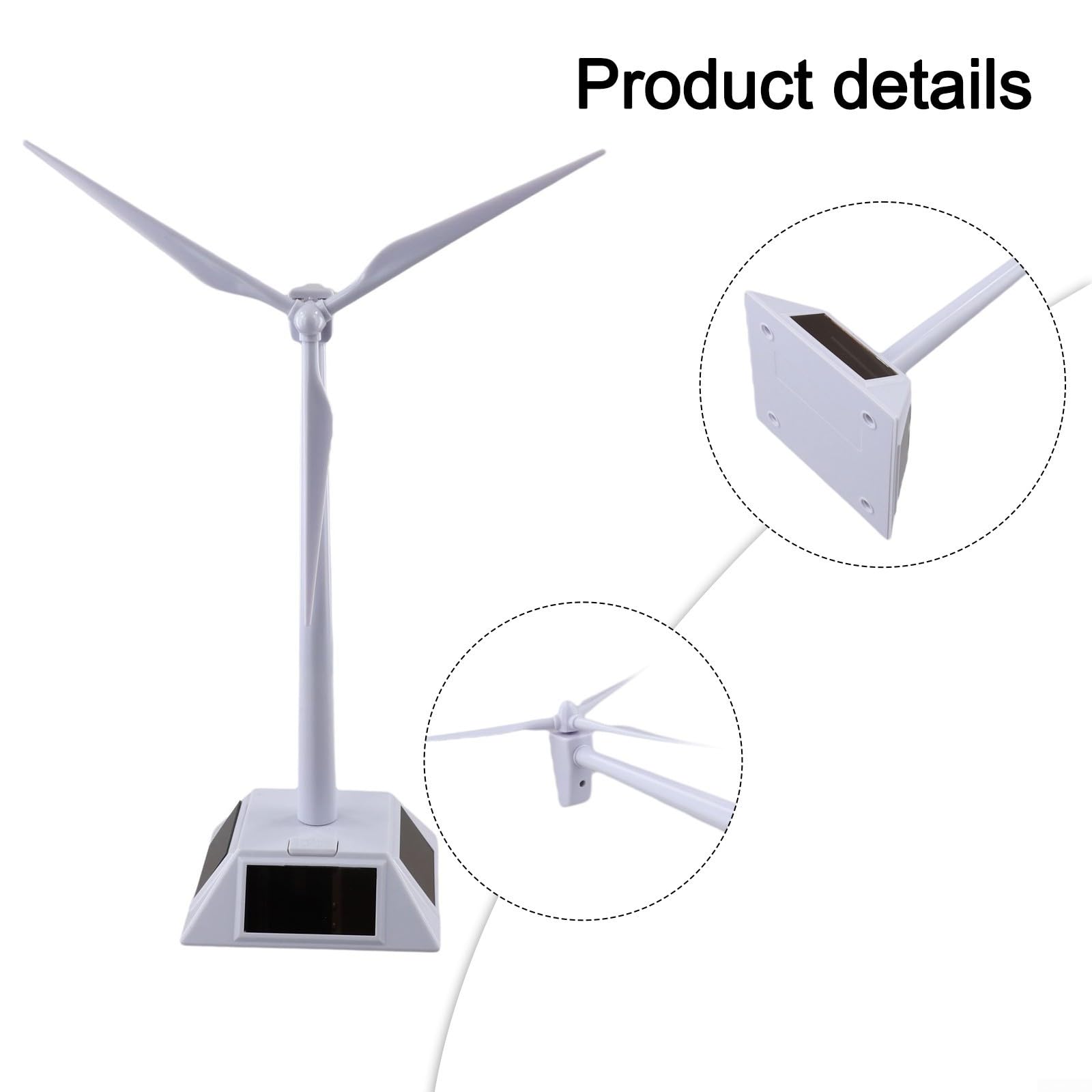 Modelo de molino de viento alimentado por energía solar diseñado para fines educativos y decoración de escritorio para enseñar conceptos energéticos