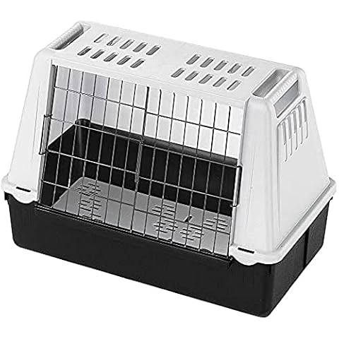 Transportín para Perros Atlas Car Mini de Feplast con Rejillas de ventilación y Alfombrilla de Drenaje Cover