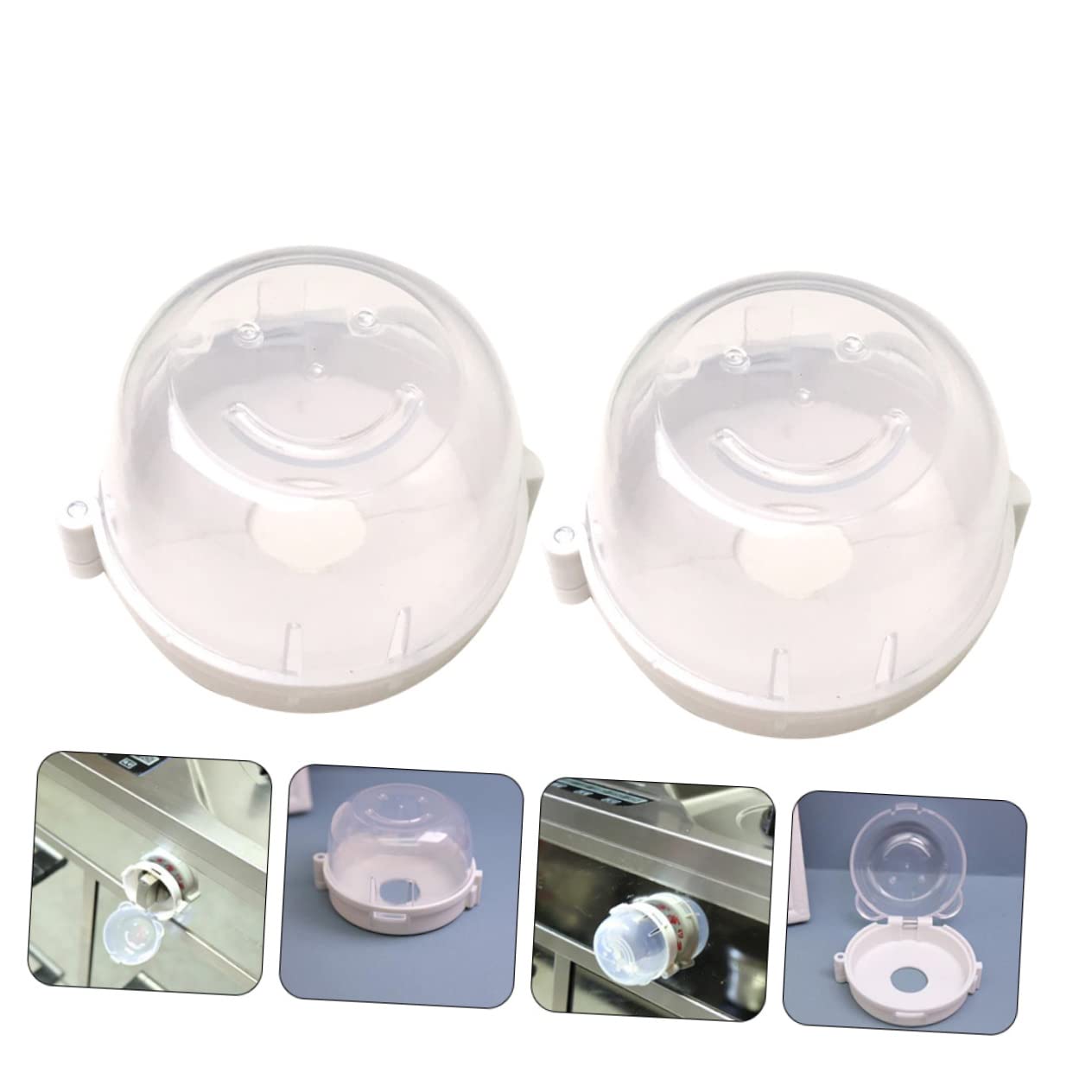Totority 2pcs Stove Knob Cover Oven Child Safety Guard Cover Vent for Gas Stove Easy Install Gas Range Protectors