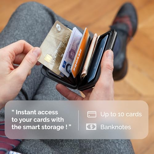 Image of OGON -DESIGNS- Slim RFID Blocking Aluminum Card Holder Wallet - OSLO