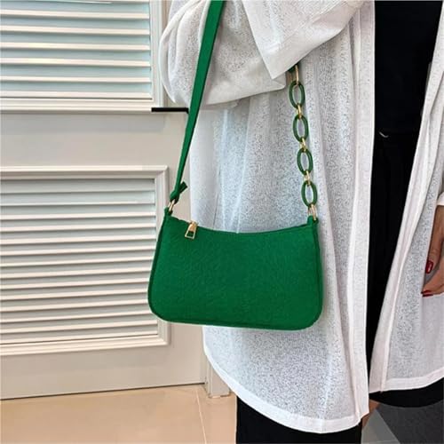 Fashion Felt Cloth Pattern Shoulder Bags For Women Small Handle Underarm Bag Clutch Luxury Solid Color Female Handbag4