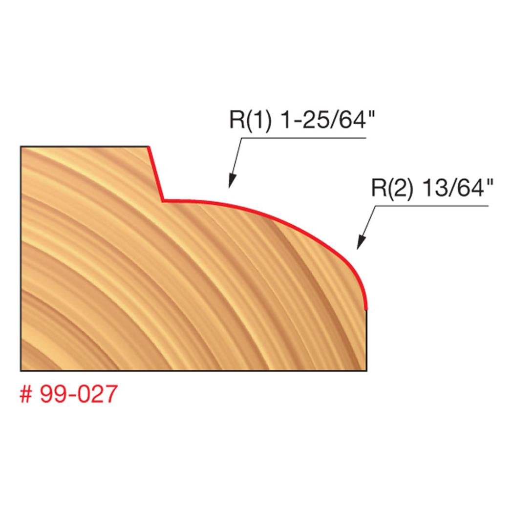 Freud 99-027: 2-19/32" (Dia.) Table Edge & Handrail Bit with 1/2" Shank, Multi - Image 2