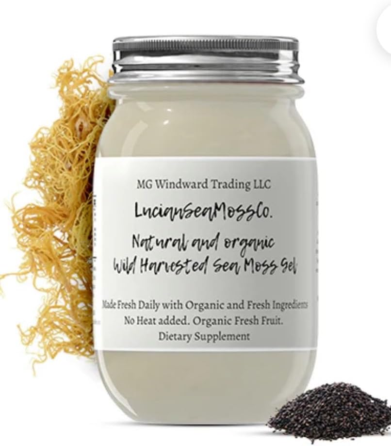 Pure Sea Moss Gel | Certified Wild Harvested Organic Sea Moss Gel | Made Fresh to Order | Rich in Vitamins & Minerals | Nature's Finest Gift (16 oz., Turmeric Cinnamon Ginger)