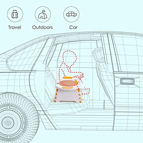 Reispotje, kindertoilet, draagbare potten, trainingsstoel voor peuters, kinderen, reispotje, babyauto, mobiele… - Afbeelding 8