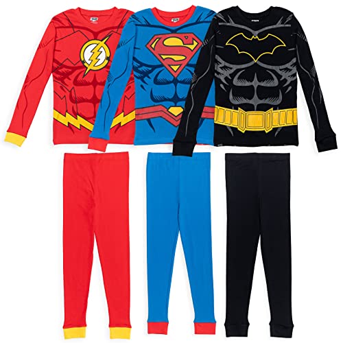 DC Comics Justice League Superman Batman The Flash Cosplay Pajama Shirts and Pants Toddler to Big Kid