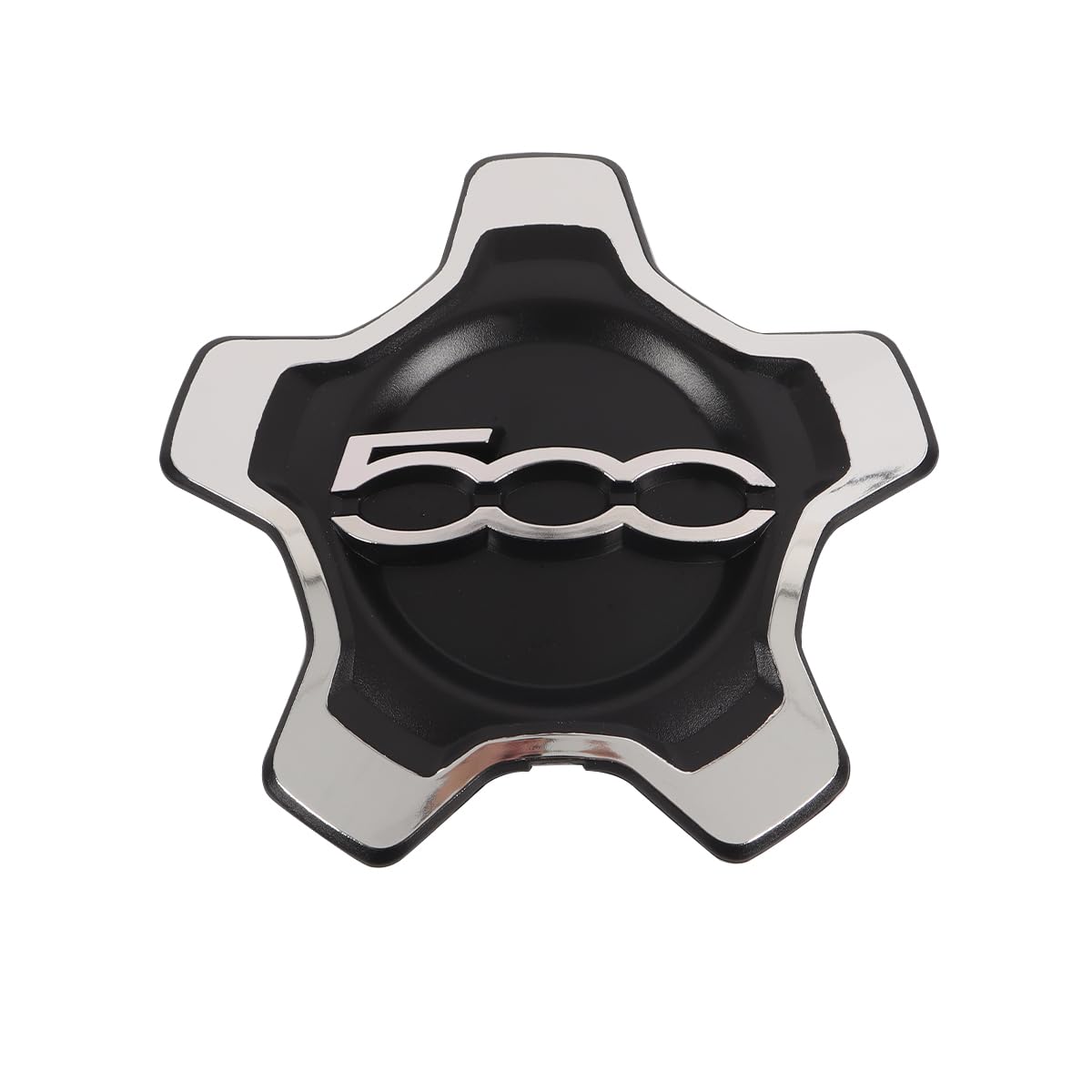 Coprimozzo Ruota Compatibile Con 500X 2016-2022 Sostituisce 735668196 735626312 735626311 (cornice Argento)