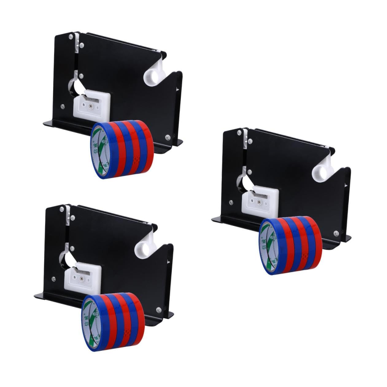 Operitacx 3St Bandspender Spender für Halsdichtband Klebebandschneider Haargummis schwarz rostfrei tape cutter Tape cutting machine Heavy-Duty-Taschenkonus Stahlbeutelkegel mit Trimmer