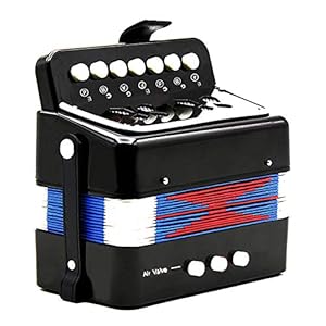 Moonvvin Mini Kids Accordeon, 7 Sleutels 3 Knoppen Toetsenbord Praktijk Speelgoed Muziekinstrument voor Kids Kinderen…