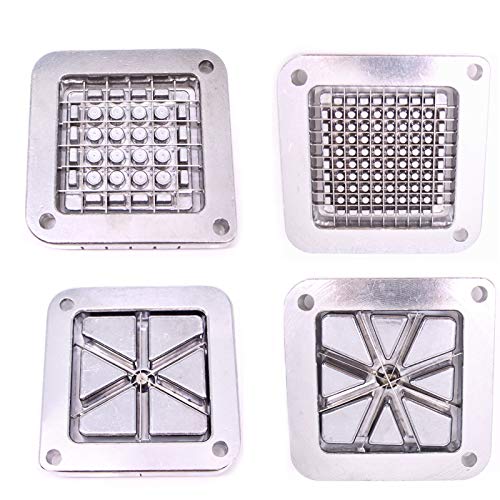 French Fry Cutter Commercial Potato Slicer with Suction Feet Complete Set Includes 1/4", 3/8",1/2",8 Pieces,6 Pieces Includes 1/4", 3/8",1/2"