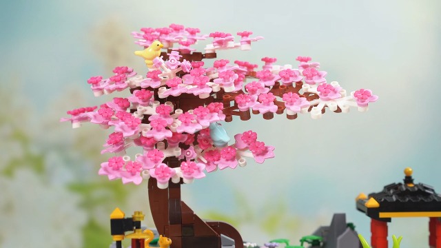Set Mattoncini Bonsai Sakura Fai Da Te – 1008 Pezzi In Plastica ABS, Albero Di Ciliegio In Fiore, Kit Costruzione Creativo Per Adulti E Bambini 8+ Anni - 3