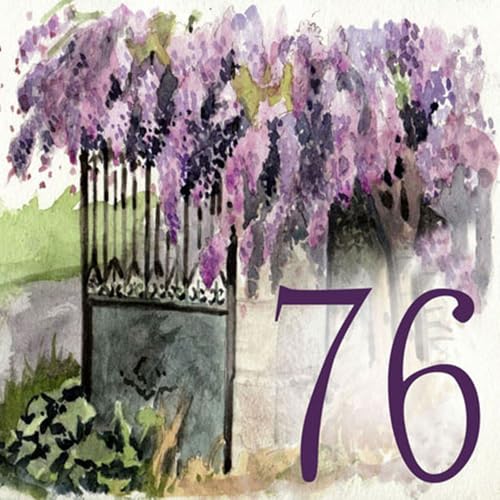 Plaque de maison faïence 20x20 - Finis les livreurs perdus avec ce chiffre