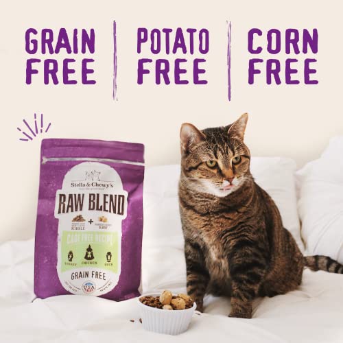 Stella & Chewy's Raw Blend Premium Kibble Cat Food – Grain Free, Protein Rich Meals – Cage-Free Poultry Recipe – 5 lb. Bag - image 5