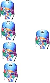 5 Peças Capa De Bagagem De Poliéster Capa De Bagagem Capa Elástica Protetor De Mala Capas De Mala Para Bagagem Mala De Mármore Capa De Bagagem Engrossar Sacos De Bagagem De Viagem