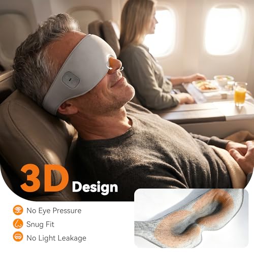 MUSE RELAX Heated Eye Mask,Cordless Eye Mask for Dry Eyes, – Premium Fabric Skin-Friendly, Relieves Dry Eyes Fatigue, Blepharitis & Stye, 3 Heat Settings, Rechargeable, Ideal Gift for Women Men (Grey) — view 4