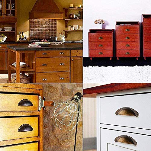 XMING 12pcs Cassetto della porta del cassetto della porta del ferro della tazza della tazza della tazza della tazza, la maniglia della porta dell'armadio della cucina Cassetto del cassetto della porta - Image 7