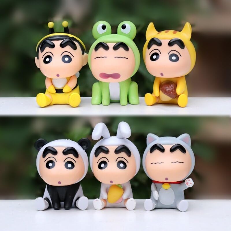 BOENJOY Gifts- Sin chan Cosplay Animals Bird Cat Dog Cow Rabbit Butterfly- Action Figure Big Size Figurine Collectible Set of 6| Size Approx 7-8 Cm (B0CJ9MLQ69) Amazon Price History, Amazon Price Tracker
