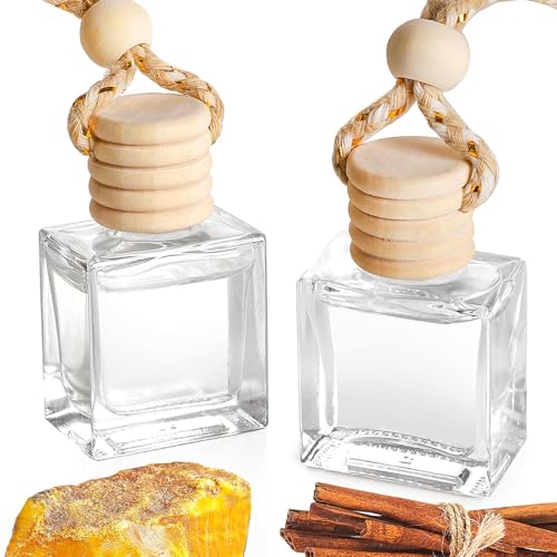 2- Pack Amber Sandalwood Car Air Freshener Hanging Long Lasting Car Scent Essential Oil Diffuser Car Perfume Inspired Fragrances for Men and Women by VUTOLLOSA