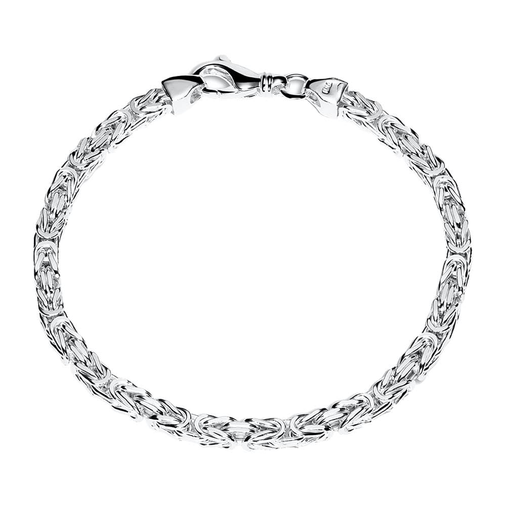 JEWLIX Silberarmband Königsketten Design aus 925er Silber 4,5 mm KA0045