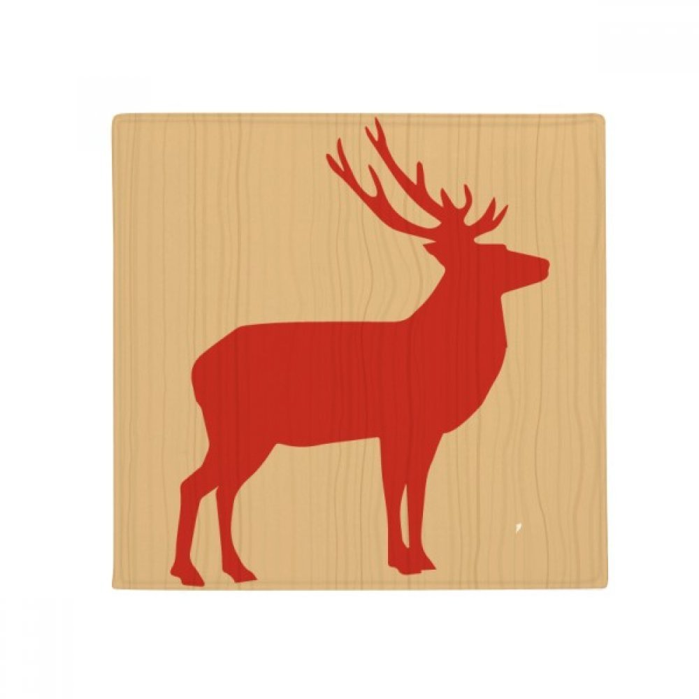 Tapis de sol cerf rouge aspect bois noble au design artistique exclusif