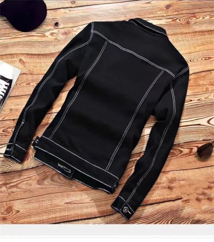 Men's Autumn Denim Jacket Single Breasted Coat Jeans Pants Suit3