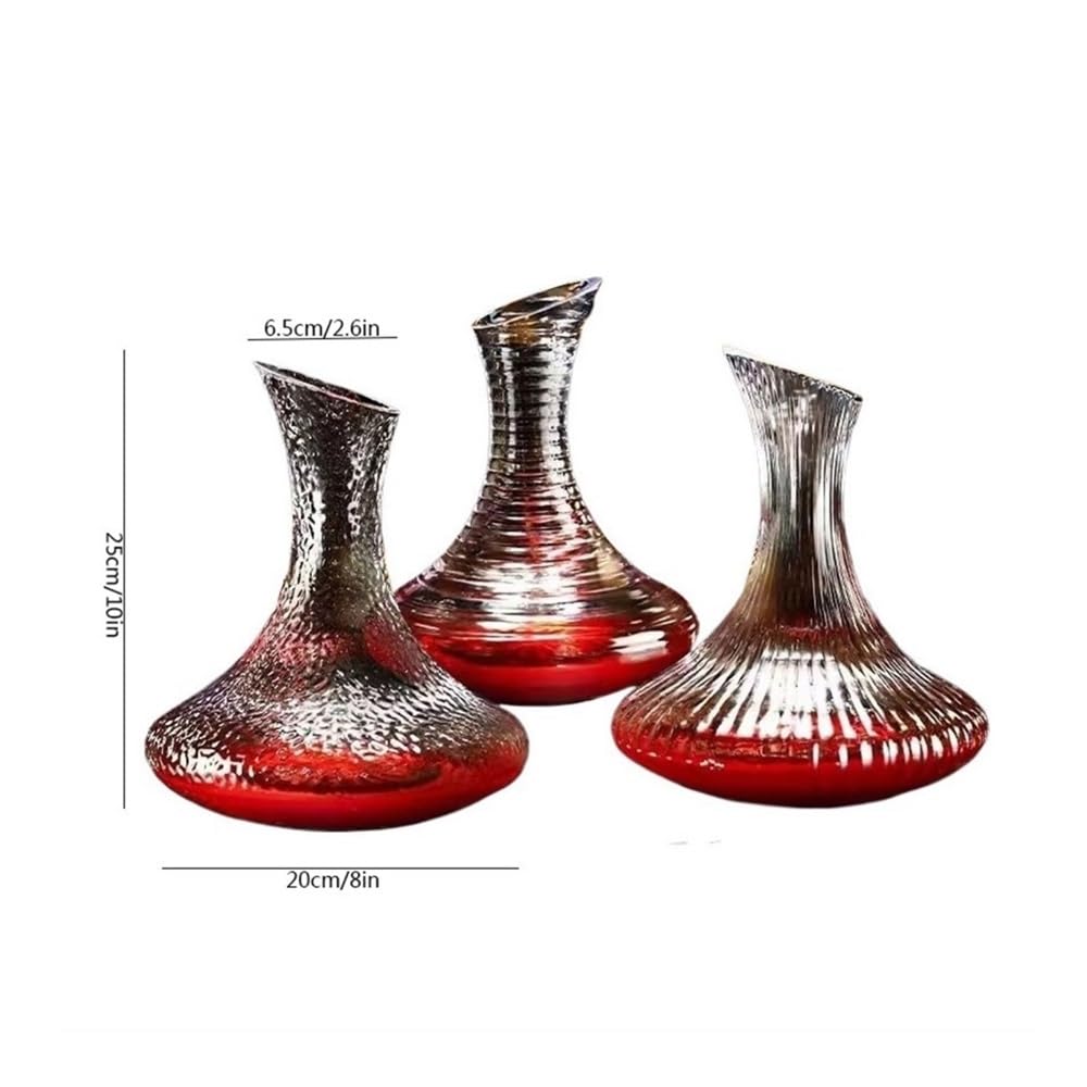 aireador de vino, Juego de tres jarras decantadoras vino tinto creativas cristal for el hogar