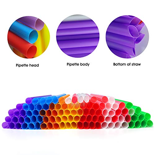 Myjie 100 Pcs Jumbo Smoothie Straws Boba Straws,Individually Wrapped Multi Colors Disposable Plastic Large Wide-Mouthed Milkshake Bubble Tea Drinking Straw thumb #2