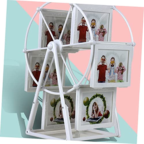 Lifkome Work Desk Decor Windmill Decor Vintage Frames Desk Photo Frame Picture Frames For Desk Vintage Table Photo Decoration Photograph Frame Ferris Wheel Photo Album Decorate Giant White #TOP5
