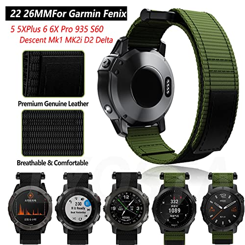 Correa de nailon para Garmin Fenix 6X con acabados de alta resistencia 2